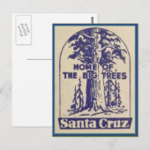 Santa Cruz Californië - Thuis van de Big Trees Briefkaart (Voorkant / Achterkant)