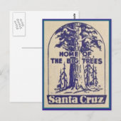 Santa Cruz Californië - Thuis van de Big Trees Briefkaart (Voorkant / Achterkant)