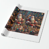 Santa Cruz Coastal Christmas Wrapping Paper Cadeaupapier (Uitgerold)