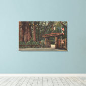 Santa Cruz County, CA Intrance to Big Trees Park Canvas Afdruk (Insitu (Houten vloer))