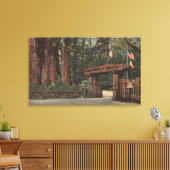 Santa Cruz County, CA Intrance to Big Trees Park Canvas Afdruk (Insitu (Woonkamer))