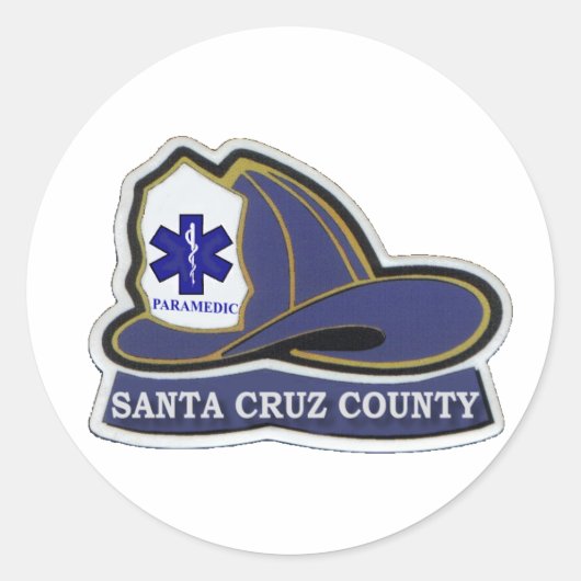 Santa Cruz County Paramedic Helmet Sticker (Voorkant)