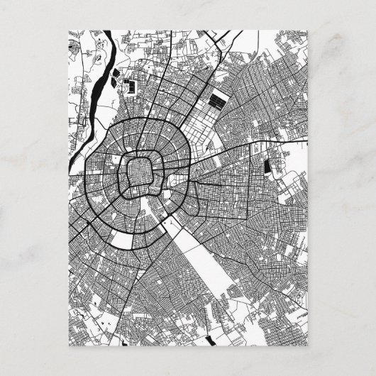 Santa Cruz de la Sierra Bolivia City Map Briefkaart (Voorkant)