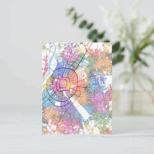 Santa Cruz de la Sierra Bolivia City Map Briefkaart (Staand voorkant)