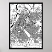 Santa Cruz de la Sierra Bolivia City Map Poster (Voorkant)