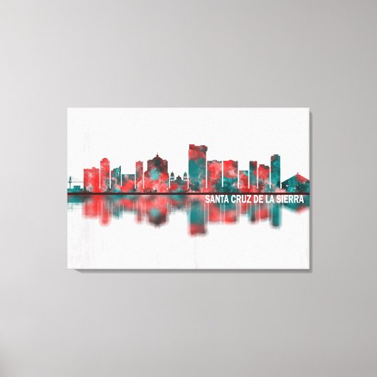 Santa Cruz de la Sierra Bolivia Skyline Canvas Afdruk (Voorkant)