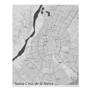 Santa Cruz de la Sierra, kaart poster