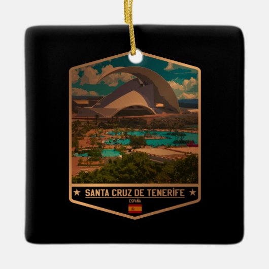 Santa Cruz de Tenerife Keramisch Ornament (Voorkant)
