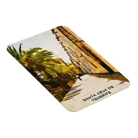 Santa Cruz de Tenerife olieverf Magneet (Rechterzijde)