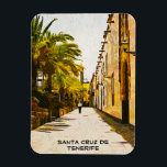 Santa Cruz de Tenerife olieverf Magneet<br><div class="desc">Verbazingwekkende Santa de Cruz de Tenerife Spanje Magnet die de prachtige architectuur van de stad op het Canarische eiland beschikt. Perfect als reissouvenir en cadeau idee voor elke toerist van de Canarische reisbestemming. Aanpassen en nu kopen.</div>