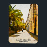 Santa Cruz de Tenerife olieverf Magneet<br><div class="desc">Verbazingwekkende Santa de Cruz de Tenerife Spanje Magnet die de prachtige architectuur van de stad op het Canarische eiland beschikt. Perfect als reissouvenir en cadeau idee voor elke toerist van de Canarische reisbestemming. Aanpassen en nu kopen.</div>