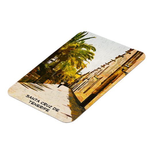 Santa Cruz de Tenerife olieverf Magneet (Linkerzijde)