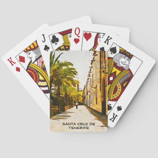 Santa Cruz de Tenerife olieverf Pokerkaarten (Achterkant)