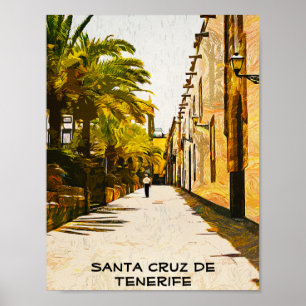 Santa Cruz de Tenerife olieverf Poster