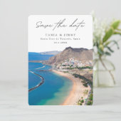Santa Cruz de Tenerife Spanje Bruiloft Save the Da Kaart (Staand voorkant)