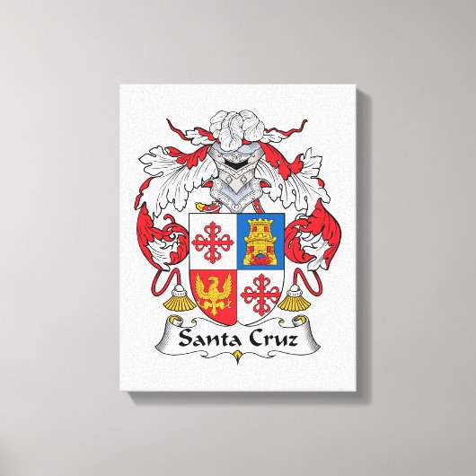 Santa Cruz Family Crest Canvas Afdruk (Voorkant)