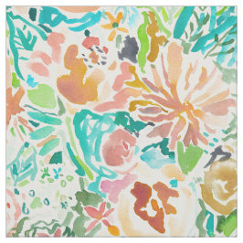 SANTA CRUZ FLORAL Colorful Waterverf Stof