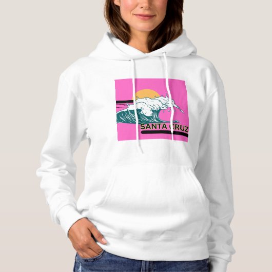 Santa Cruz golf en roze zonsondergang hoodie (Voorkant)