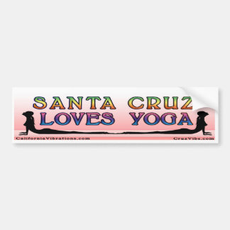 Santa Cruz houdt van Yoga - Californische trilling Bumpersticker