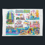 Santa Cruz Illustrated Map Boardwalk Beach Surfing Theedoek<br><div class="desc">This cheerful illustrated Santa Cruz map highlights the city’s most beloved landmarks in a bright, inviting style perfect for tourists, locals, and art lovers. Featuring Big Basin, Roaring Camp, Steamer Lane, the Wharf, the Boardwalk, UCSC, Natural Bridges, Capitola, and more, it captures the fun and friendly spirit of Santa Cruz....</div>