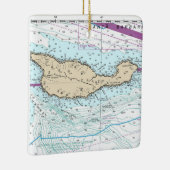Santa Cruz Island Chart Keramisch Ornament (Rechts)