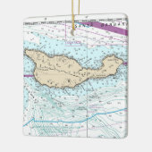 Santa Cruz Island Chart Keramisch Ornament (Links)