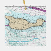 Santa Cruz Island Chart Keramisch Ornament (Voorkant)