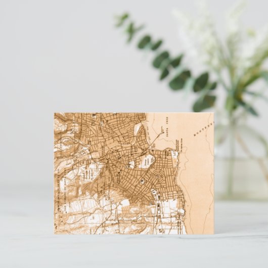 Santa Cruz  kaart briefkaart (Staand voorkant)