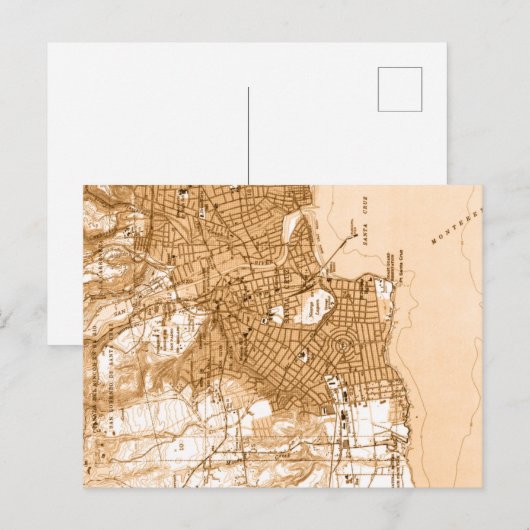 Santa Cruz  kaart briefkaart (Voorkant / Achterkant)