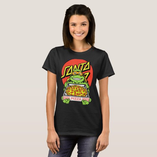 Santa Cruz Mannen Ninja Pizza T-shirt (Voorkant volledig)