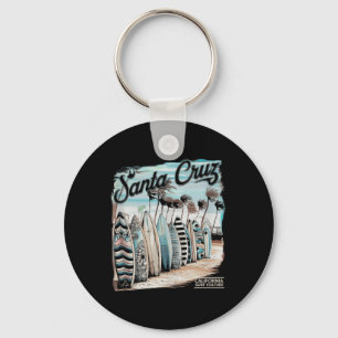Santa Cruz Mannen Vrouwen California Retro Zonsond Sleutelhanger