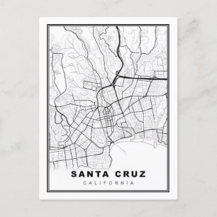 Santa Cruz Map Briefkaart