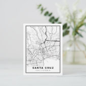 Santa Cruz Map Briefkaart (Staand voorkant)