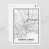 Santa Cruz Map Briefkaart (Voorkant / Achterkant)