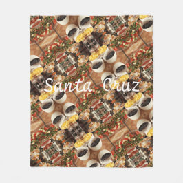 Santa Cruz met herhalingspatroon van buffet Fleece Deken
