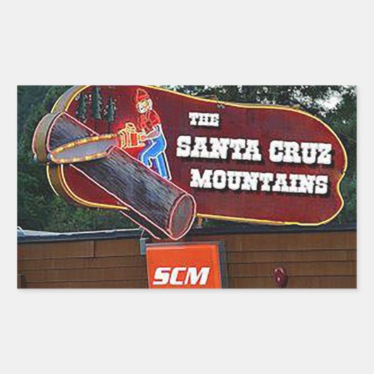 Santa Cruz Mountains Teken Stickers (Voorkant)