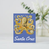 Santa Cruz  Octopus Briefkaart (Staand voorkant)