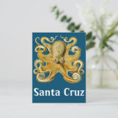 Santa Cruz  Octopus Briefkaart (Staand voorkant)