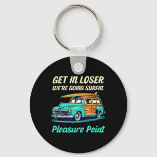 Santa Cruz Pleasure Point Surf City Vrouwen Vintag Sleutelhanger