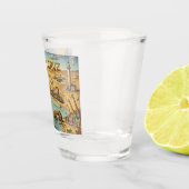 Santa Cruz Pop Art Map – Bold Coastal Landmark Shot Glas (Rechts)