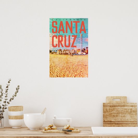  Santa Cruz-reisposter Poster (Keuken)