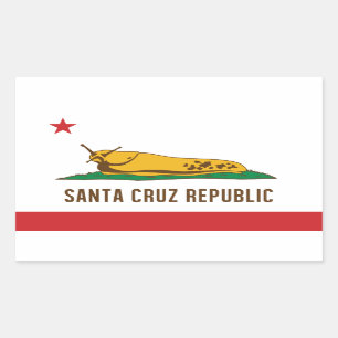 Santa Cruz Republiek Banaan Slug Vlag Rechthoekige Sticker
