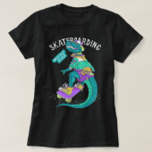 Santa Cruz Retro  Funny Dinosaur Skateboard T-shirt (Design voorkant)