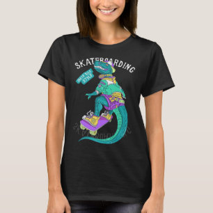 Santa Cruz Retro  Funny Dinosaur Skateboard T-shirt
