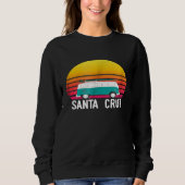 Santa Cruz Retro Sunset Surfen Hippie Van Graphic Trui (Voorkant)
