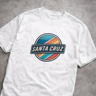 Santa Cruz Retro Vintage Ronde Strand Californië T-shirt