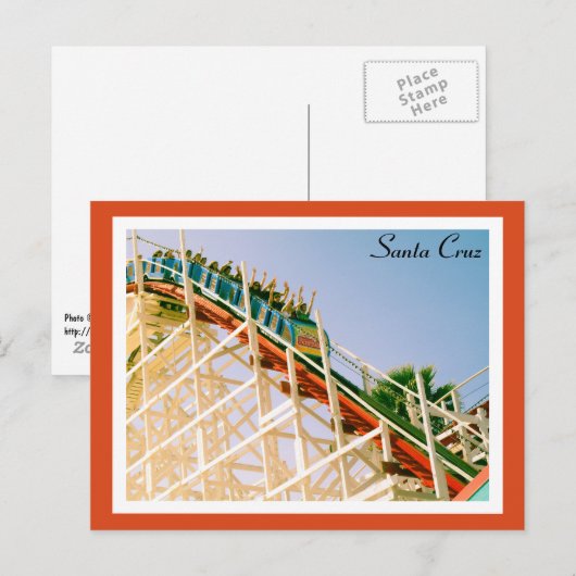 Santa Cruz Roller Onderzetter Briefkaart (Voorkant / Achterkant)