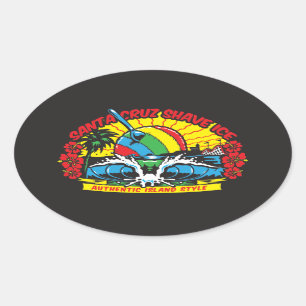 Santa Cruz Shave Ice Logo Ovale Sticker