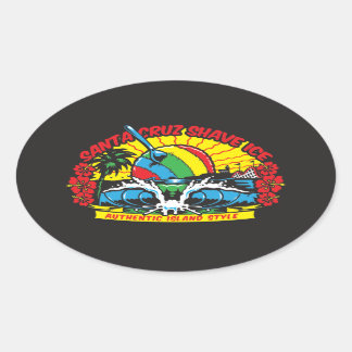 Santa Cruz Shave Ice Logo Ovale Sticker