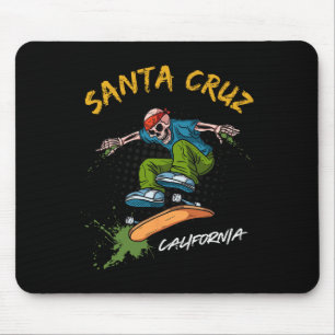 Santa-cruz Skeleton Skateboard Beach Funny Hallowe Muismat